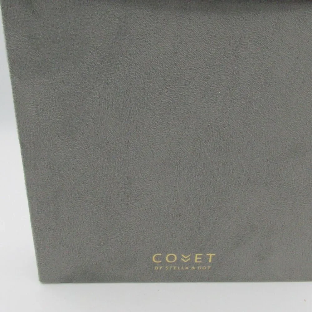 Covet Light Grey Jewelry Display Case  By Stella & Dot with cover